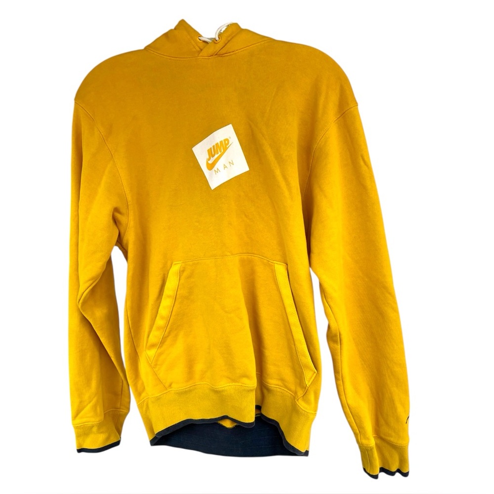 AIR JORDAN Jump Man Pullover Hoodie Standard Fit Yellow Retro NBA XS *38” Chest*